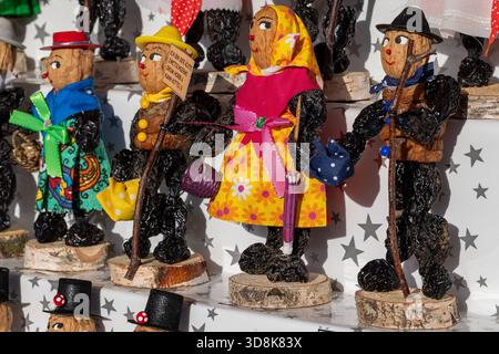 Christmas figures market stall Nuremberg Christmas market Stock Photo