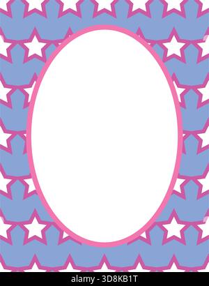 Colorful retro decorative frame border abstract shape vector illustration Stock Vector