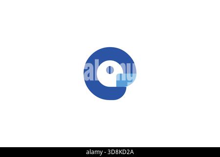 Minimalist Abstract Bird Logo Design on White Background Stock Vector