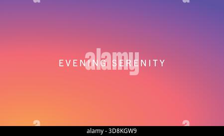 Smooth abstract gradient blending warm sunset tones into cool purple evening hues. Stock Vector