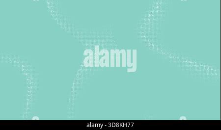 Light mint green backdrop with curved halftone dots creating soft flowing wave shapes Stock Vector
