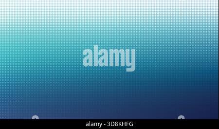 Abstract halftone dot texture transitioning from white to aqua and deep blue shades Stock Vector