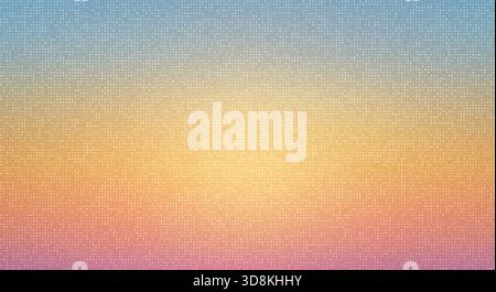 Light halftone dot pattern transitioning from soft blue and pink to warm orange and yellow Stock Vector