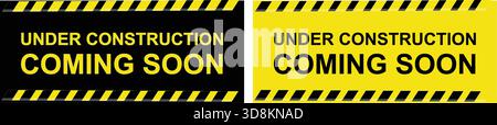 Under Construction Coming Soon Sign Stock Vector