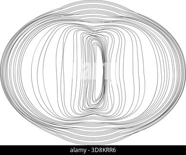 A circular design featuring a large ring in the center, creating a bold and symmetrical structure. Stock Vector