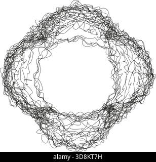 A design featuring three intertwined loops that form a circular structure, creating a symmetrical and intricate pattern. Stock Vector