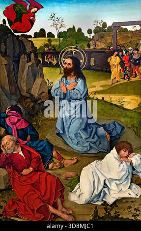 Jesus and his disciples on Mount of Olives, stained glass windows in ...