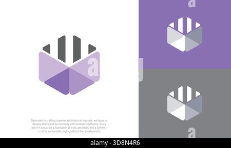 Hexagon Box Logo Design Data Finance Technology Storage Abstract Stock Vector