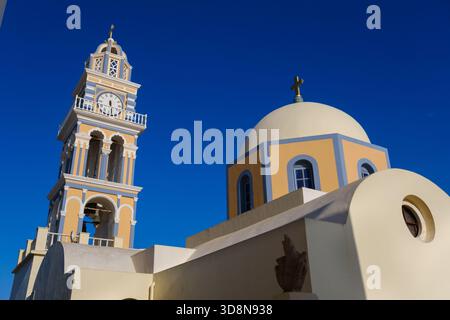 Tower of the Holy Cathedral of Saint John the Baptist in Santorini ...