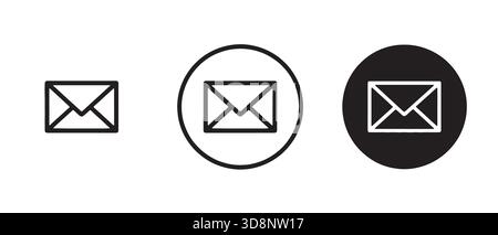 Vector Illustration of Email Icons in Various Styles for Communication Needs Stock Vector