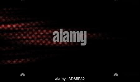 Abstract black comic background featuring red halftone dot lines in diagonal motion. Stock Vector