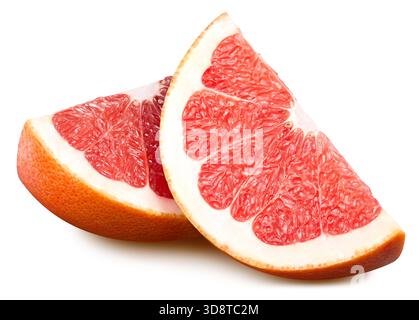 Grapefruit fruit clipping path. Fresh organic grapefruit isolated on white. Stock Photo