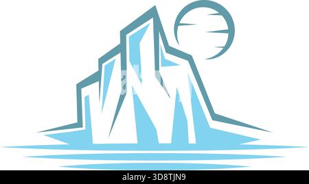 Iceberg logo icon design illustration Stock Vector