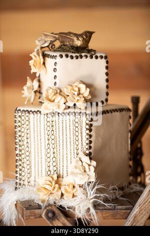 Non Traditional Wedding Cake Stock Photo