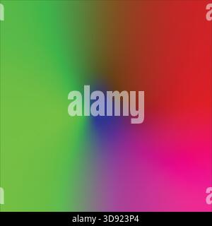 Bold abstract gradient background featuring intense red, green, and blue blended color transitions ideal for dynamic digital artwork, posters, brandin Stock Vector