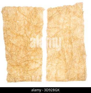 Wrinkled paper with torn edges on white background Stock Photo