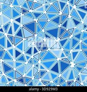 Geometric background with rounded solid shapes in frames. The illustration features medium-sized triangles in a monotone colored style. Stock Vector