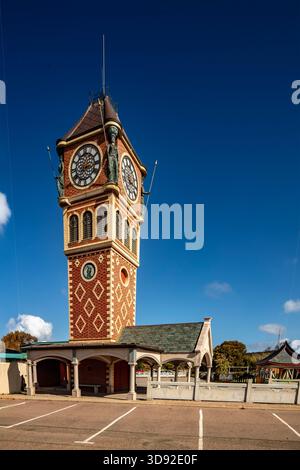 The striking Clock Tower Esperance, region of Western Australia, on the Southern Ocean coastline. Building, design, planning, construction, style, Stock Photo