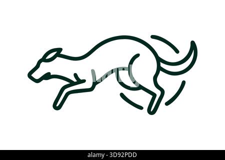 Sleeping fox line art illustration representing peace and simple design Stock Vector