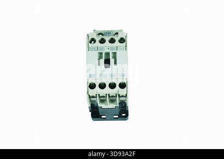 Picture of a contactor, which is a high-power electrical circuit control device. Stock Photo