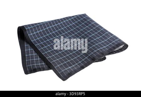 Folded handkerchief isolated on white. Stylish accessory Stock Photo