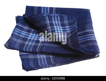 Folded handkerchiefs isolated on white. Stylish accessory Stock Photo