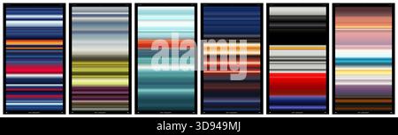 Abstract spectrum gradient background, Smooth stripes with blurred colored lines of various colors, thin and thick vector multicolor horizontal stripe Stock Vector