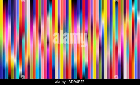Futuristic neon texture with bright multicolored gradient transition smooth vertical lines, Ribbed fractal effect with bold colors, Vector abstract ar Stock Vector
