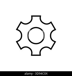 app and web use setting icon outline sign vector design Stock Vector