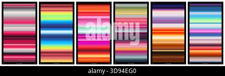 Spectrum of vibrant colors blurred into horizontal lines for a textural, Smooth stripes various colors, dynamic colors with movement effect, Abstract Stock Vector