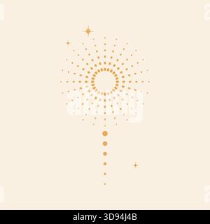 Elegant golden firework display for holiday joy. Fits New Year, Independence Day, or wedding anniversary designs. Stock Vector
