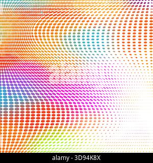 Modern Halftone colored Subtle Pop Art Texture. Vector waves of dots. Hand drawn. Not AI, minimalist backgrounds Stock Vector