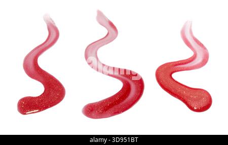 cosmetic squiggles smears on white background Stock Photo