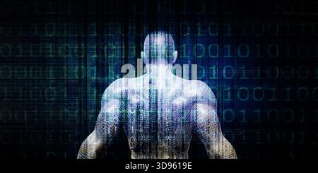 Artificial Intelligence Learning Through Human Form Representation Concept Stock Photo