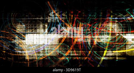 Abstract Technology Mesh Interface Design For Creative Projects Stock Photo