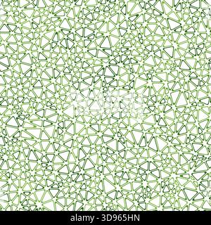 Triangulation geometric shapes background. Tiny triangles size. Mono-tone style. Rounded triangular cells outlined. Repeatable pattern. Stock Vector