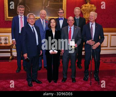 073074 05/11/2025 King Charles III with the recipients of the 2025 Queen Elizabeth Prize for Engineering to (top row, left-right) Professor Yoshua Bengio, Dr. Yann LeCun, Professor Geoffrey Hinton, (bottom row, left-right) Jensen Huang, Dr. Fei-Fei Li, Dr. Bill Dally and Professor John Hopfield Reception For Queen Elizabeth Prize For Engineering At St James Palace London Credit: Alpha / Admedia / MediaPunch Stock Photo
