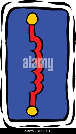 An abstract vector illustration shows of Circuit Pathway in a cartoon style Stock Vector