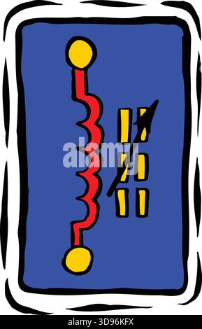 An abstract vector illustration shows of Circuit Pathway in a cartoon style Stock Vector