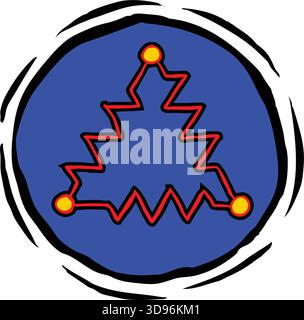 An abstract vector illustration shows of Circuit Pathway in a cartoon style Stock Vector