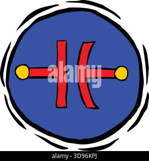 An abstract vector illustration shows of Circuit Pathway in a cartoon style Stock Vector