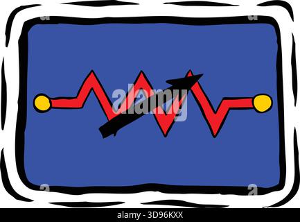 An abstract vector illustration shows of Circuit Pathway in a cartoon style Stock Vector