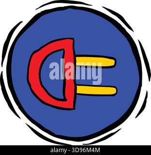 An abstract vector illustration shows of Circuit Pathway in a cartoon style Stock Vector