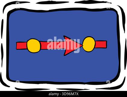 An abstract vector illustration shows of Circuit Pathway in a cartoon style Stock Vector