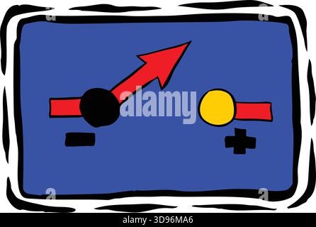 An abstract vector illustration shows of Circuit Pathway in a cartoon style Stock Vector