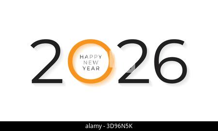 Modern 2026 new year pink gradient shaded vector background with black dark background Stock Vector