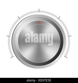 Realistic metallic silver volume in flat style on white background Stock Vector