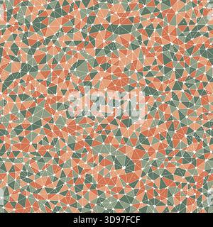 Triangle shapes background. Multiple repeated inner triangles. Small triangles size. Multiple colors style. Seamless pattern. Artistic vector tiles. Stock Vector