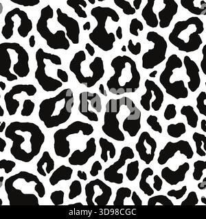 Leopard skin seamless pattern design. Animal print vector illustration background. Wildlife fur skin design illustration for web, home decor, fashion, Stock Vector