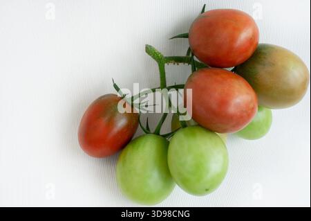 Delicious red tomatoes, isolated on white background Stock Photo